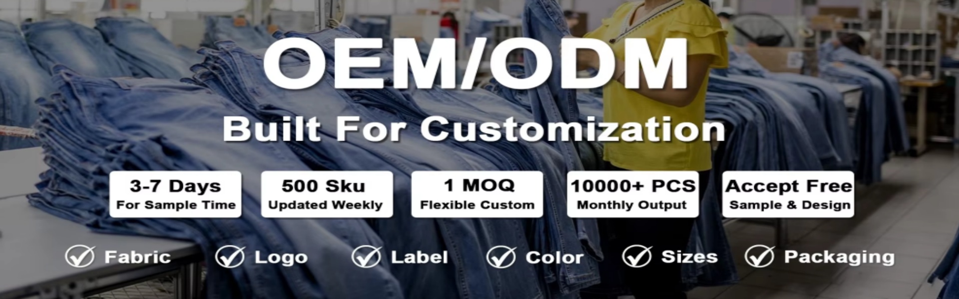 Custom High Quality Jeans Factory in China 